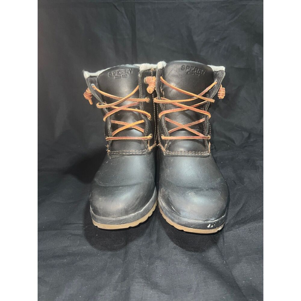 Sperry Top Sider Cold Bay Boot Waterproof Womans Black Brown Winter Leather Duck